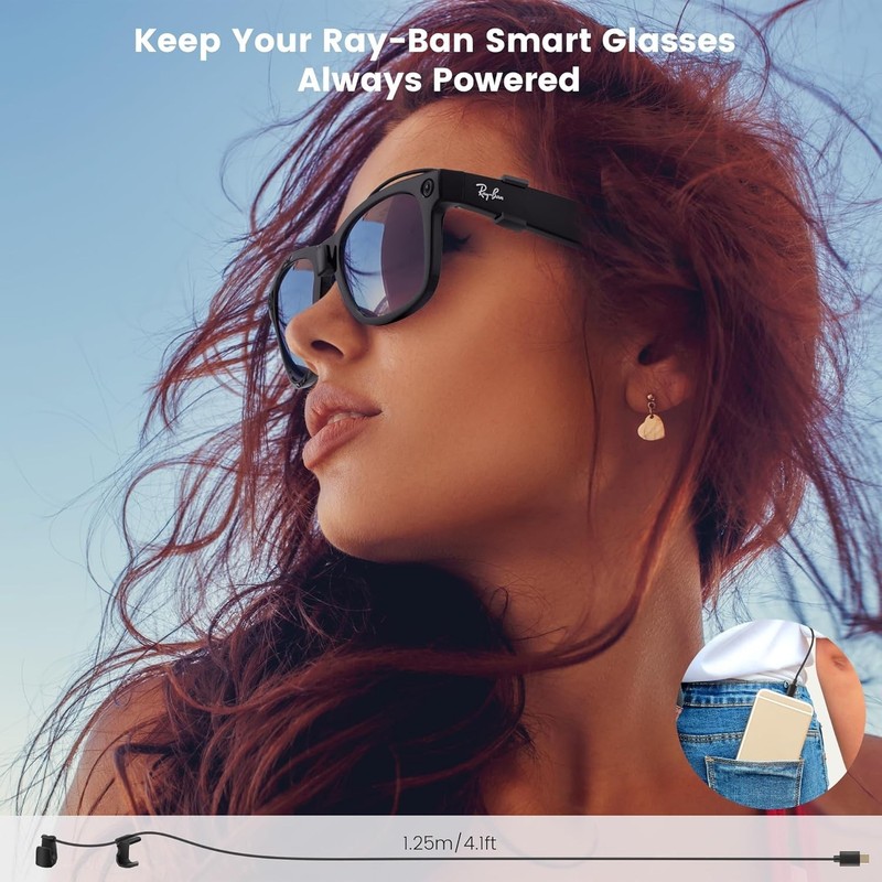 Charging Cable for Ray-Ban Meta Wayfarer, Type-C gallery