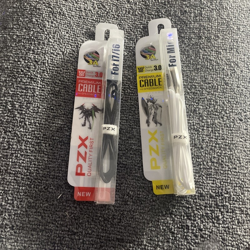 2 Pack Premium Cable Hi Speed & Data For Micro And iPhone