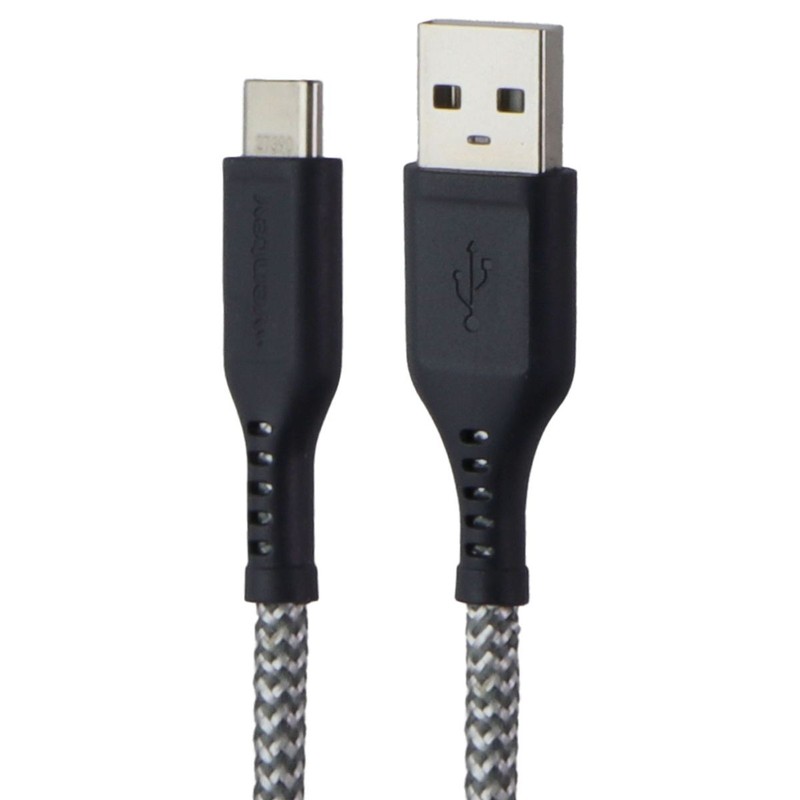 Ventev 6FT Braided High-Speed USB-A to USB-C Cable – Gray