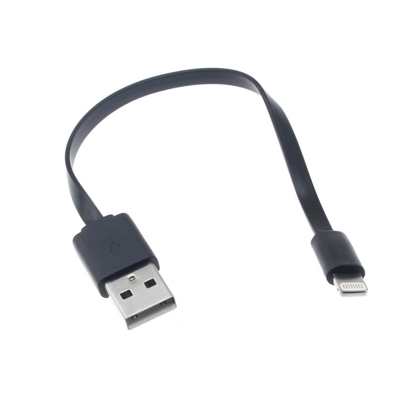 For iPhone SE (2020) – SHORT USB CABLE CHARGER CORD POWER WIRE BLACK