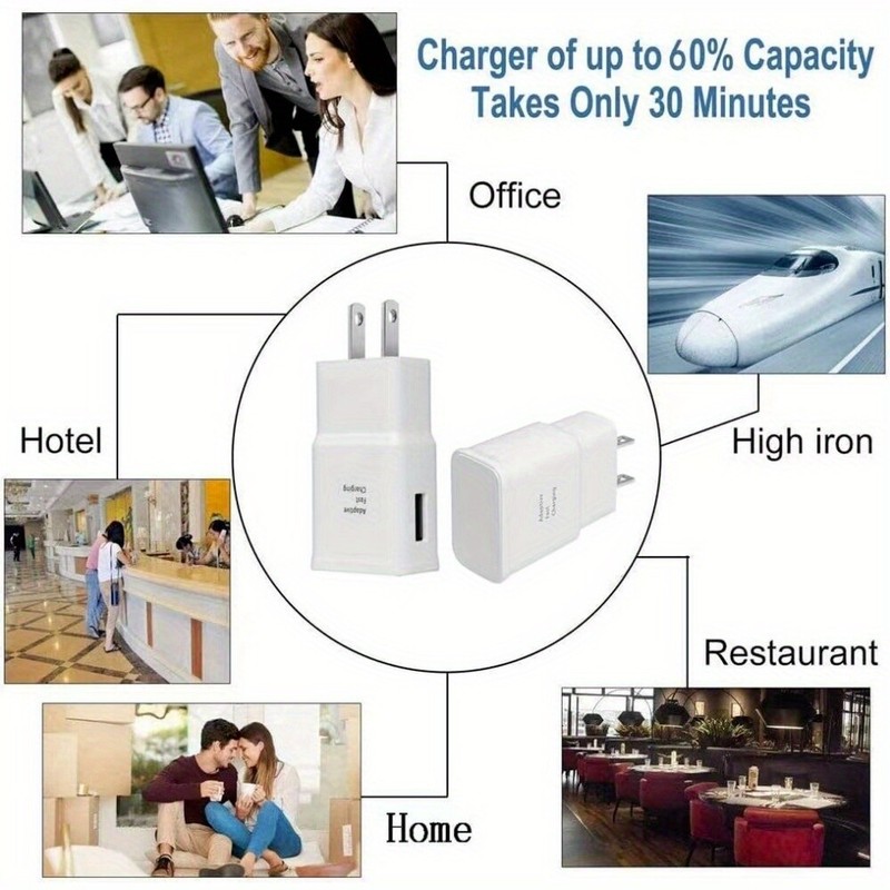 Wall Power Adapter Head Phone Fast Charger Block Lot For Samsung Android Google gallery