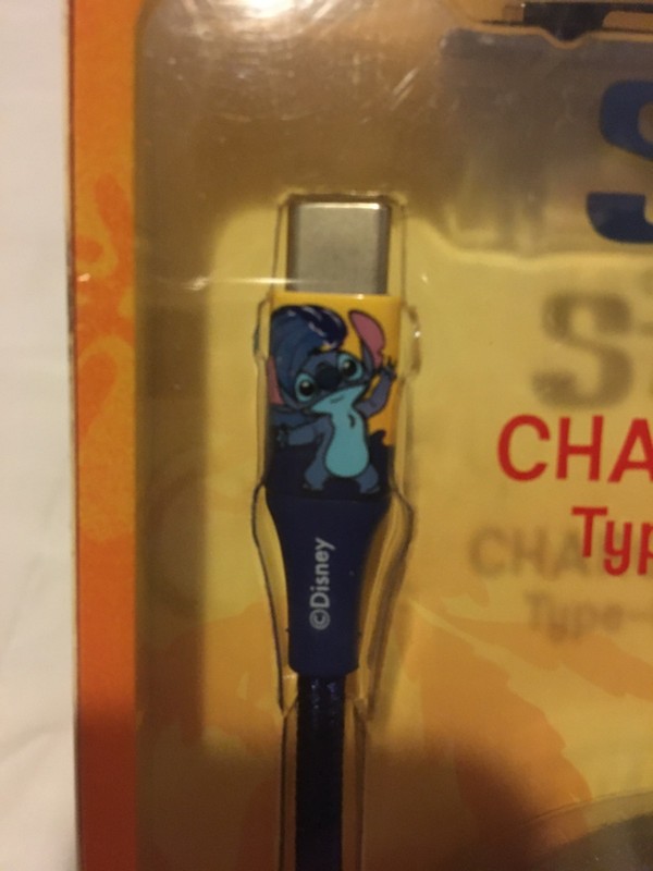 Disney Stitch 6 Ft Charging Cable Type C To Type C NIB gallery