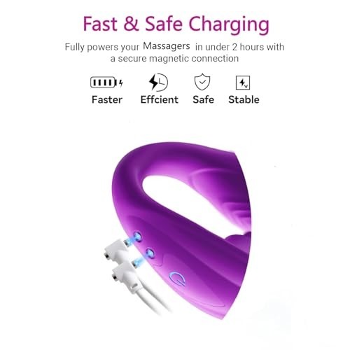 Universal Magnetic Charging Cable for Massagers - 80cm USB-A Charger, 2-Pack, Co gallery