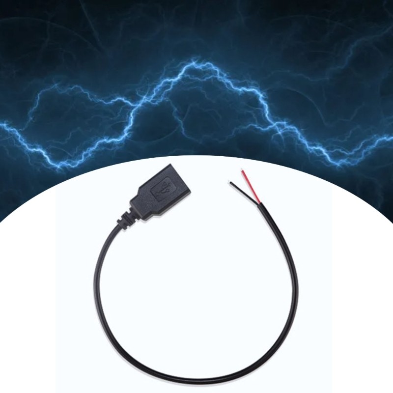 30cm/1m/2m USB2.0 Female 2Pin Extension Power Cable 5V PowerSupply Adapters gallery