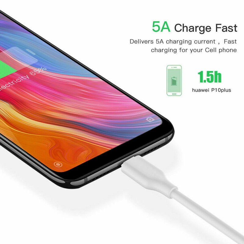 5A 100W 6 FT USB C to Type C PD Fast Charge Data Charger Cable for Apple Samsung gallery