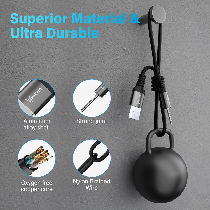 2.5Mm DC Charging Cable 2 FT-2 Pack，Usb a to DC 17Mm X 2.5Mm Fast Charging Cord gallery