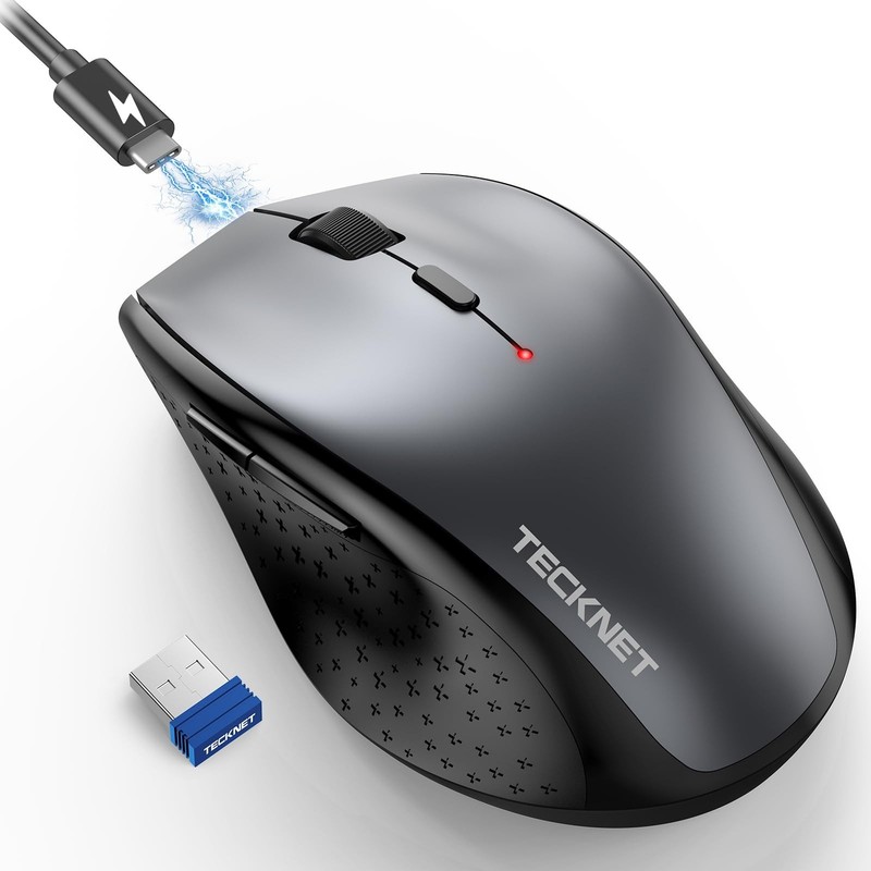 TECKNET Wireless Mouse Rechargeable,Mouse for Laptop Computer,2.4G USB Comput…