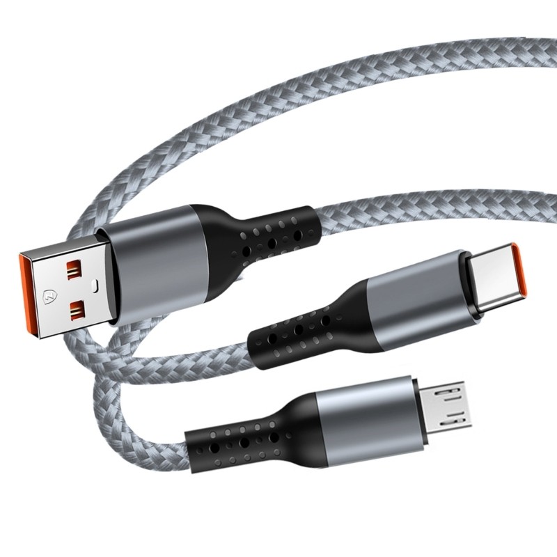 60/150/200cm 66W Fast Charging Cable Data Cord USB A to Type-C and 5 Pin USB