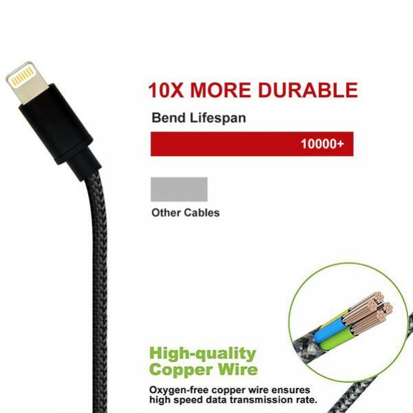 iPHONE iPAD iPOD CERTIFIED MFI 6FT LONG USB CABLE FAST CHARGE POWER CORD WIRE gallery