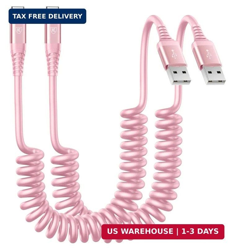USB A to C Cable Fast Charging 3FT for Car, 2Pack USB Type C Charger Cable for i
