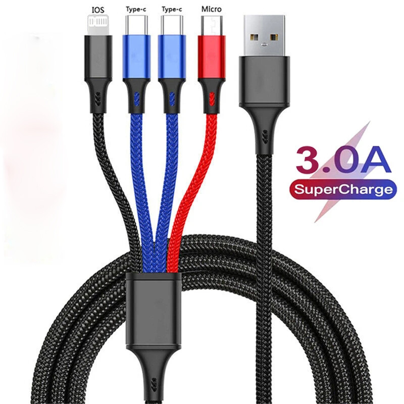 4 in 1 Fast USB Charging Cable Universal Multi Function Cell Phone Charger Cord gallery