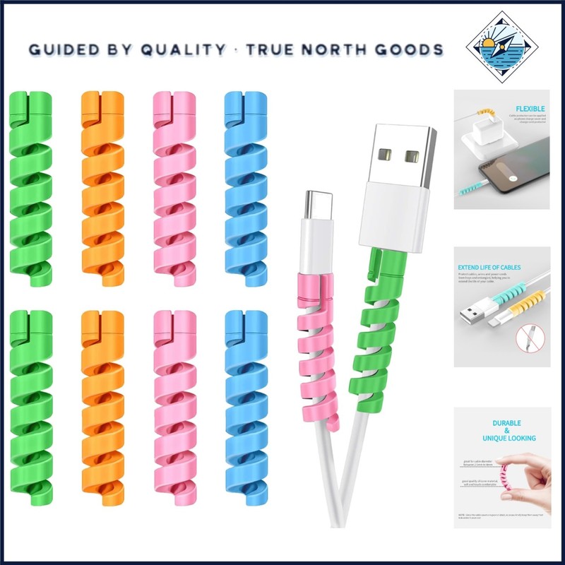 Cable Saver Protectors for Phones and Laptops, Easy Installation, 8 PCS