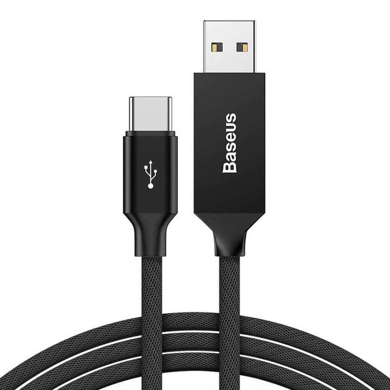 Baseus 5M 3A Fast Charge Type-C to USB Braided Charging Data Cable QC 3.0 16 FT gallery