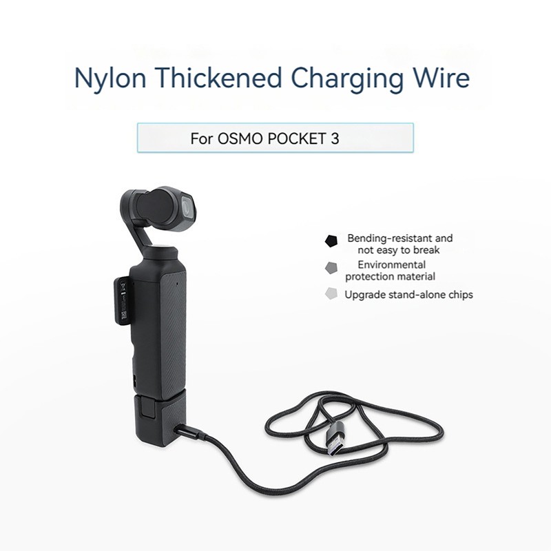 Camera Battery Charging Cable Nylon Thickened Charger Line For DJI OSMO Pocket 3 gallery