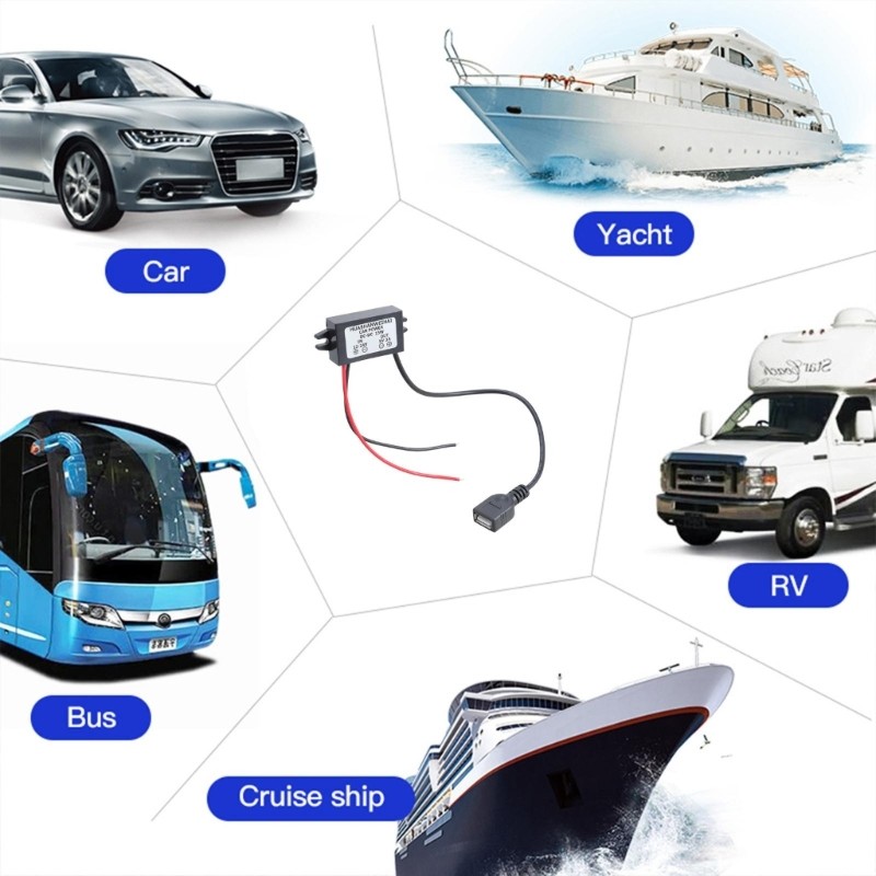12V 24V To 5V 3A USB Converters Car Charger Adapter For Charging Mobile Devices gallery