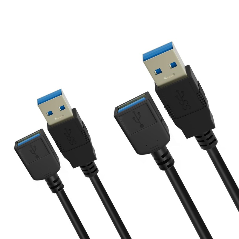 2 Pack 5ft USB 3.0 Extension Cable, USB to Female Extension Cord, 5Gbps Data …