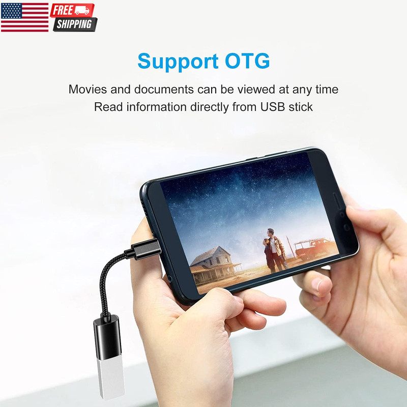 USB C to USB 3.0 Adapter [3 Pack], USB C Male to USB Female OTG Cable Thunderbol gallery