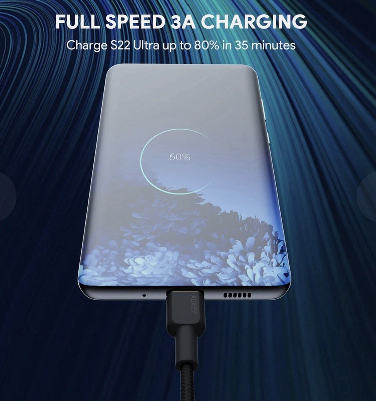 AUKEY 60W USB-C to USB-C Cable 5FT 1.8 M CB-NCC2 gallery