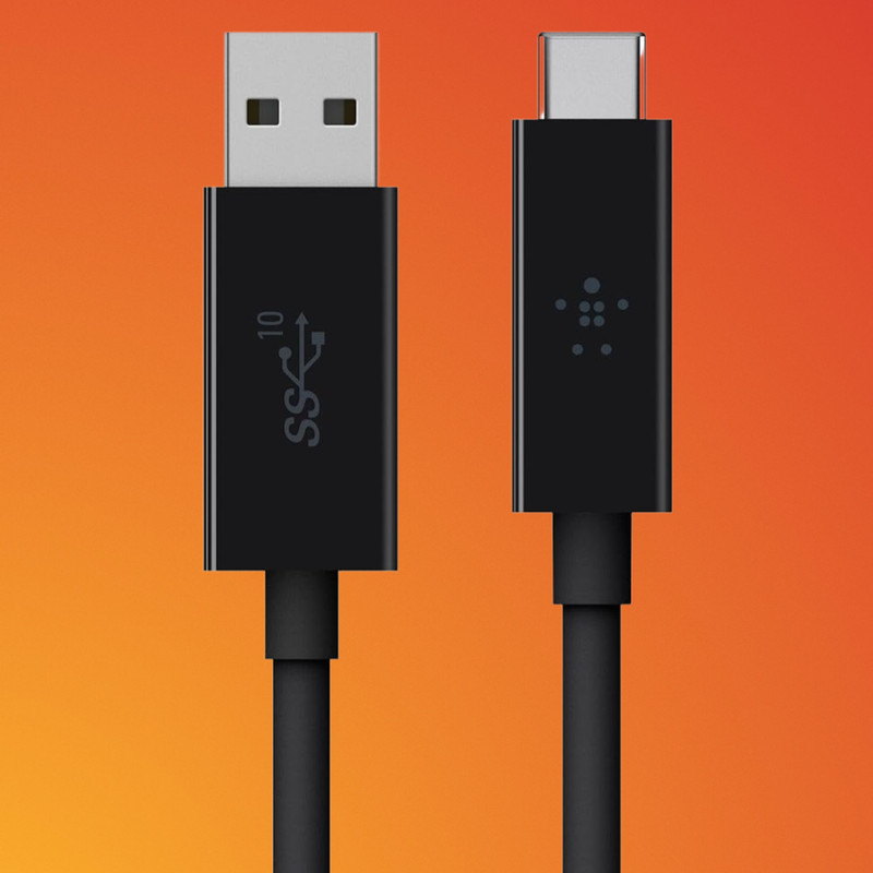 3.1 USB-A to USB-C Cable 10Gbps Data Transfer for MacBook Galaxy 3.3ft Black gallery