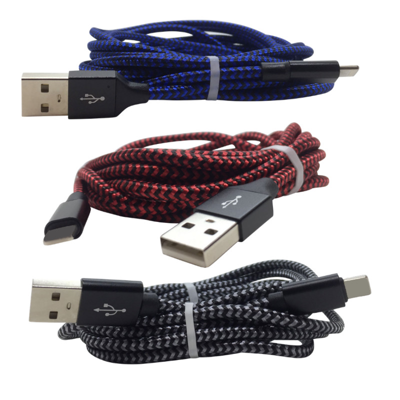 3 Pack 10Ft USB Cable For iPhone 14 13 12 11 Pro XR Heavy Duty Charging Cord Lot gallery
