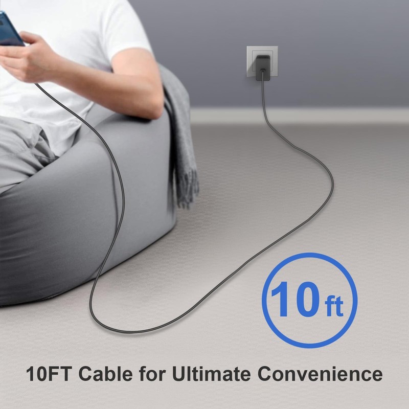 2 Pack 10FT Type C Charger Fast Charging 45W USB C Block Wall Power Supply gallery