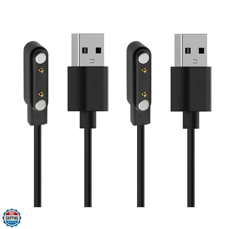 2-Pack for Raycon Bone Conduction Headphones Charger Magnetic USB Charging Ca…