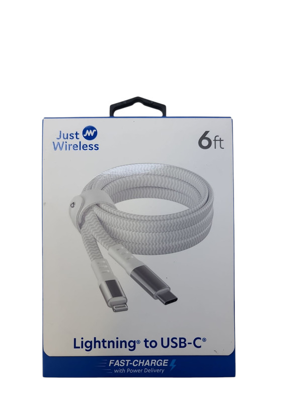 Mix of 5 Just Wireless 6 Ft. Braided USB C to iPhone Cable Fast Charger gallery