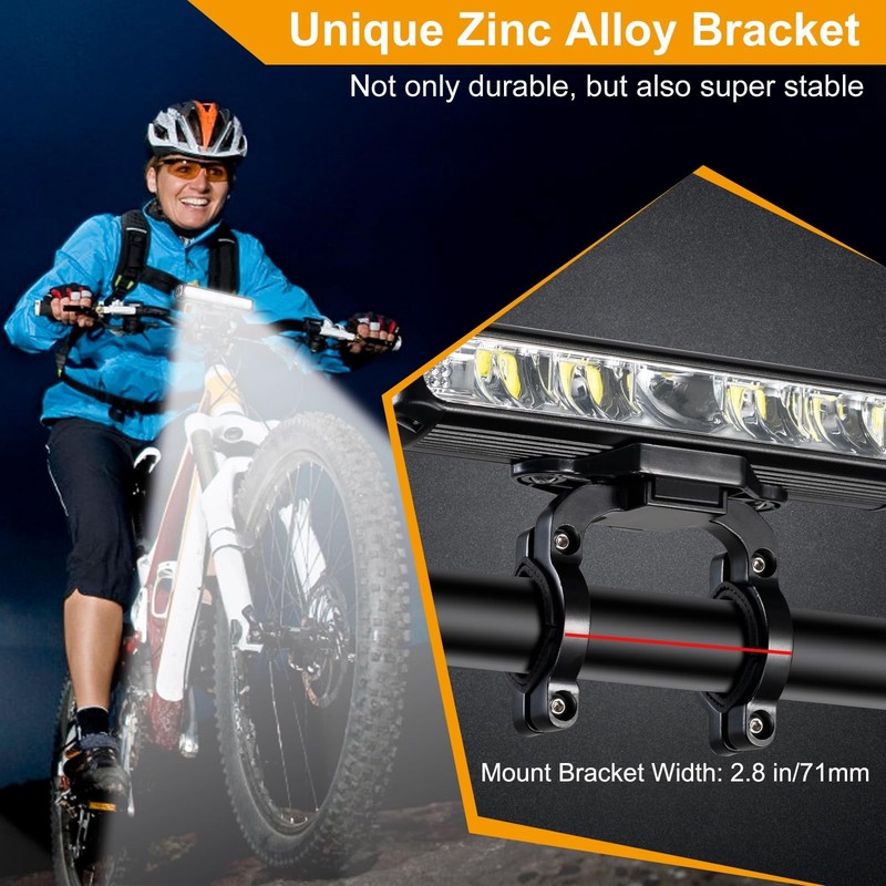 Super Bright Bike Lights for Night Riding, USB Rechargeable Bicycle Light Fro... gallery