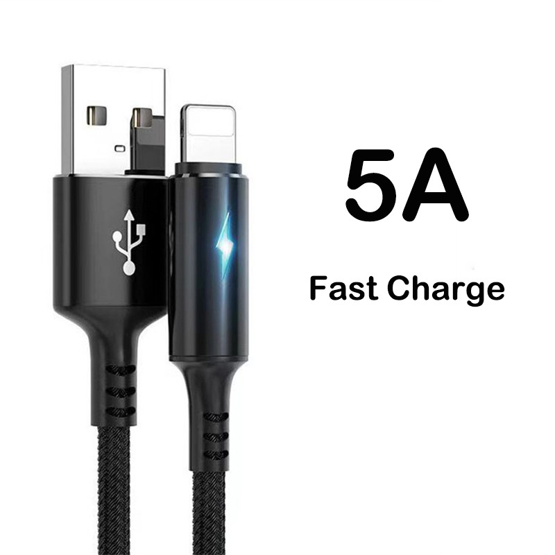 2 Pack USB to IOS Cable Heavy Duty For iPhone 14 13 12 11 X XR 8 Charging Cord gallery
