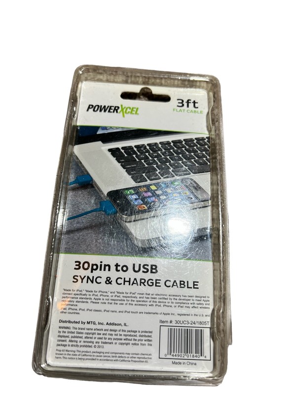 PowerXcel BLUE 30pin to USB Sync & Charge Cable 3 ft For iPod iPad iPhone gallery