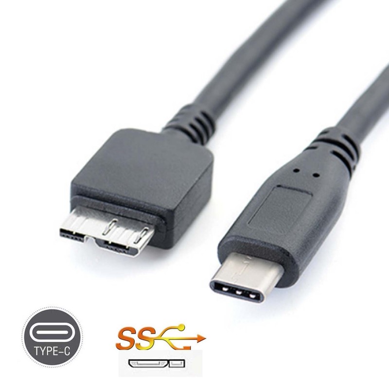 USB 3.1 Type-C to USB 3.0 Micro B Cable Connector For Hard Drive Smartphone GM