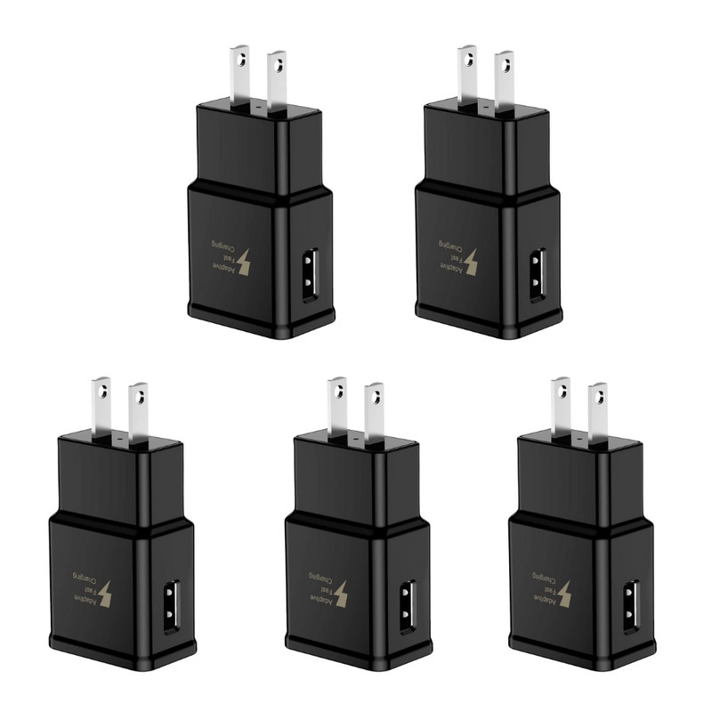 5x USB Fast Charger Wall Power Adapter Block Head Lot For Samsung S8 S9 S10 Plus