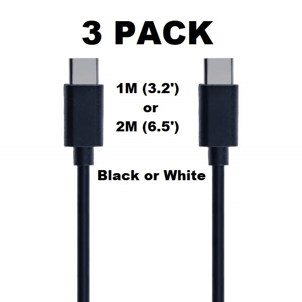[3 Pack] USB C to C Charging and Data Cable for Phones Tablets Computers **NEW**