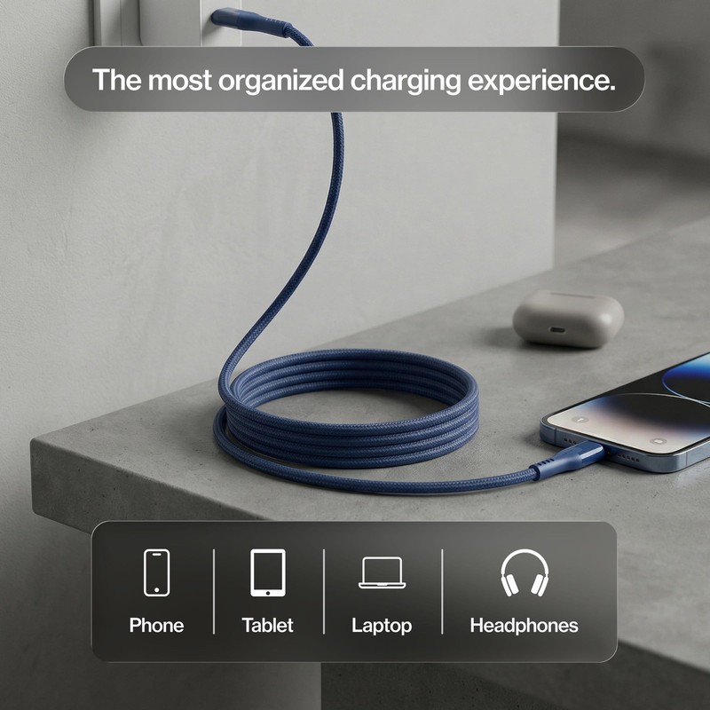 Statik MagStack Pro USB C to USB C Cable, Magnetic Type C Charger Fast Chargi... gallery