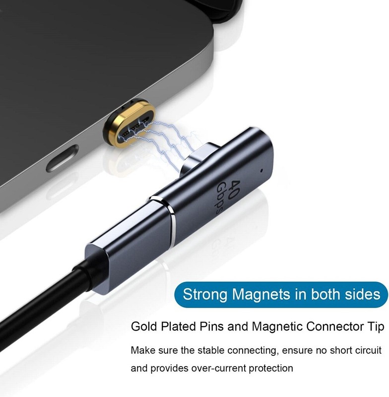USB-C Magnetic Suction Interface Connector USB4.1 5A 100W 40Gbps for iPad air 13 gallery