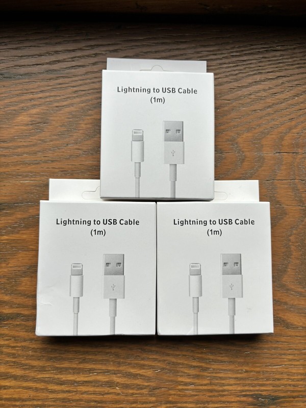 3 Pack 1m (3ft) Fast Charger Cable Cord For Apple iPhone 7 X 8 6 5 12 11