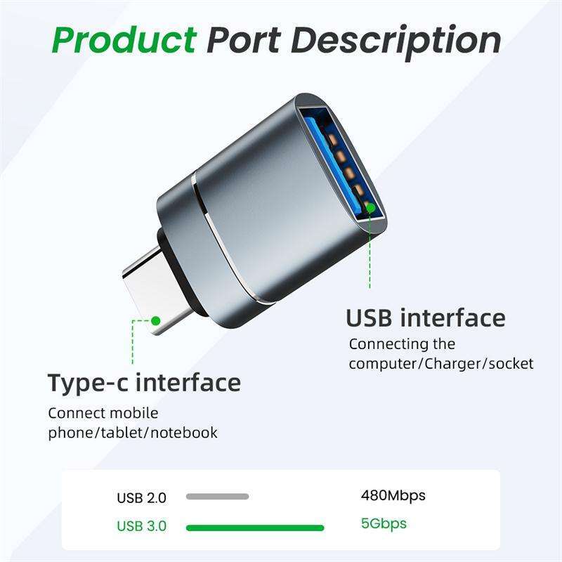 Type C To USB Adapter USB A 3.0 Male Female USB C OTG Data Connector Converter gallery