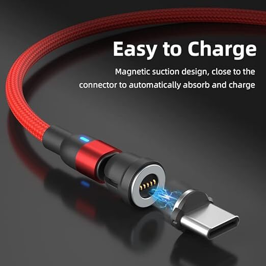 180°+360° Rotate Magnetic Charger Cable Phone Fast Charging Type C Micro USB Lot gallery