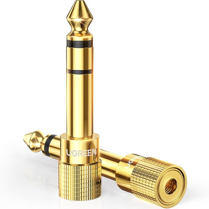 Durable Gold-Plated Audio Adapter – 1/4 to 3.5mm for Musicians & Sound Pros