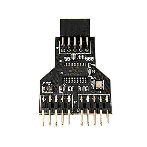 1Pcs USB2.0 Motherboard 9Pin to Dual 9Pin Male Adapter USB 9pin-2x9pin Splitt... gallery