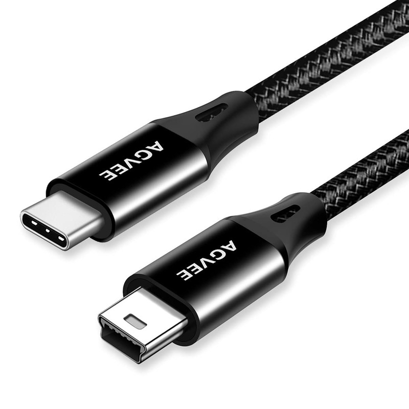 USB C to Mini USB 5Pin Cable Braided OTG Data Charger Cord for Camera GPS gallery