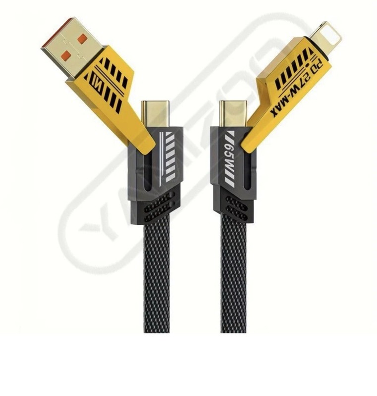 Lot Of 5-4 in 1 USB C Charging Cable 1.2m Type-C Nylon PD 65W 27W Fast gallery