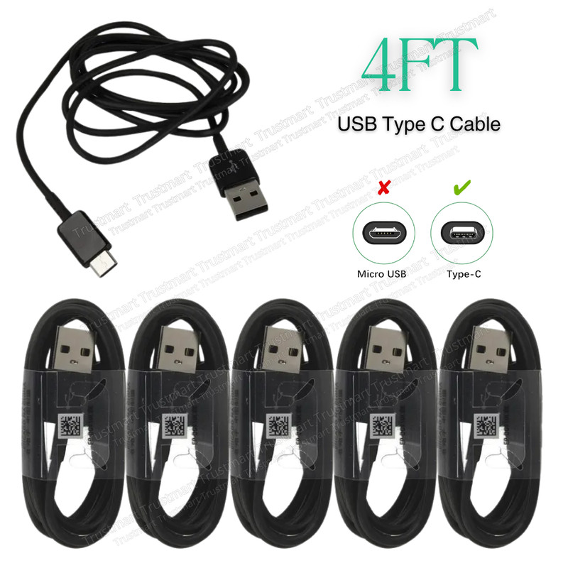 4Ft USB Type C Cable Fast Charger Charging Cord For Samsung Galaxy Android Phone
