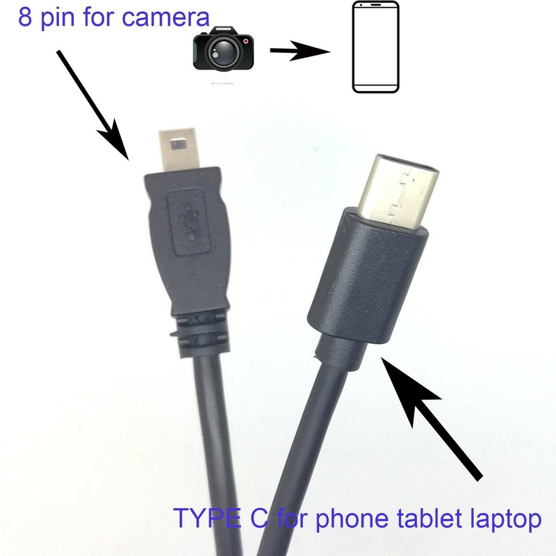 TYPE C OTG CABLE FOR SANYO Digital Camera DC Xacti VPC E7 E6 S6 S7 S60 S500 gallery