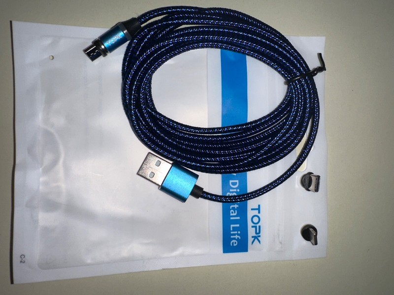 TOPK magnetic phone charging USB cable, 3 in 1 gallery