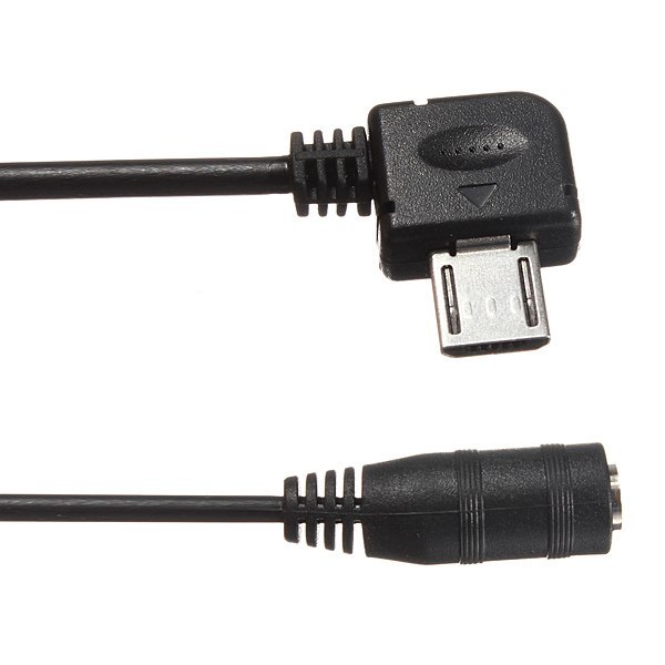 2x Micro USB Male to 3.5mm Female Headphone AUX Jack Audio Adapter Sync Cable AU gallery