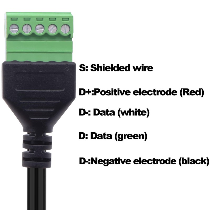 2 PCS Micro USB To 5Pin Screw Terminal Block Solderless Adapter 30cm Cord gallery