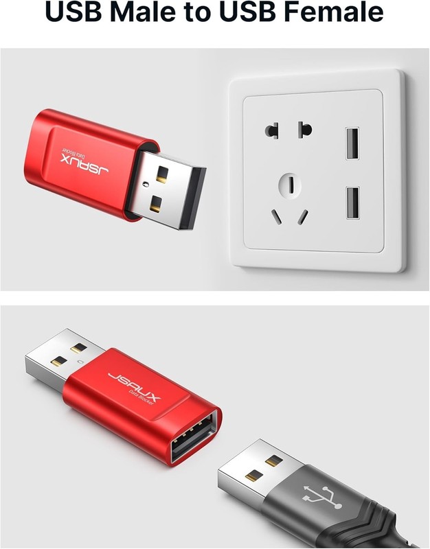 Compact USB Type A Defender - Safe Charging & Juice Jacking Prevention - 4 Count gallery