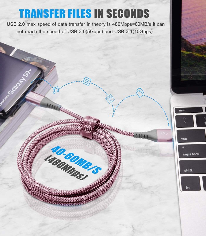 USB Type C Cable 3.1A Fast Charging [2Pack,3.3ft+3.3ft], USB-A to USB-C Charg... gallery