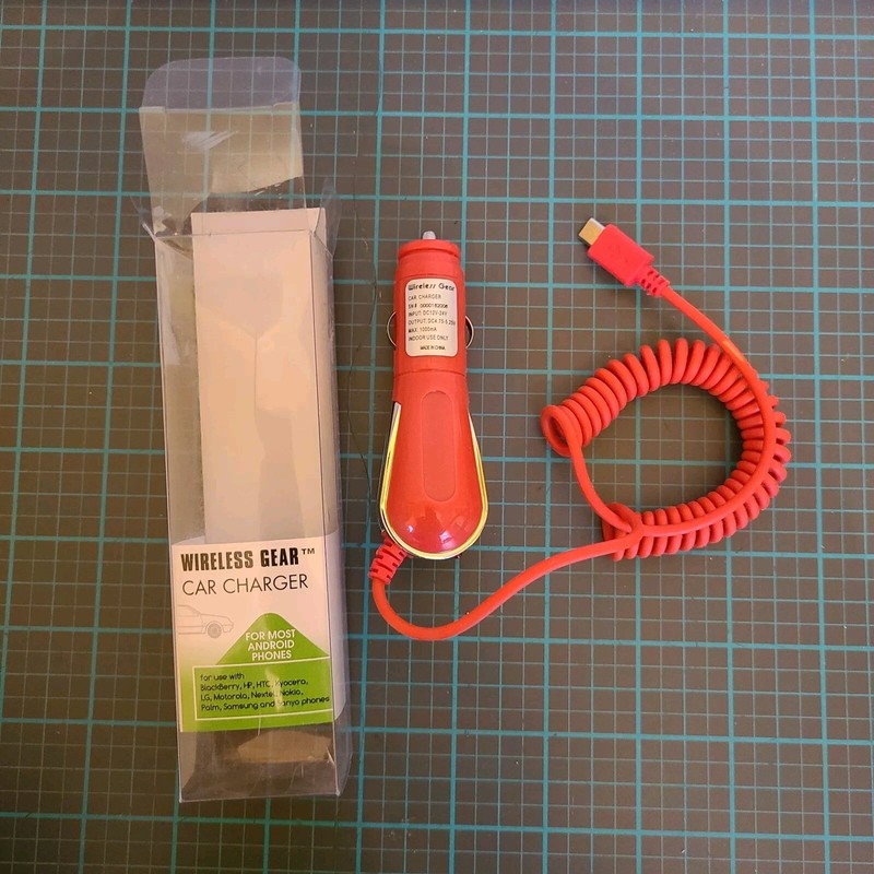 Wireless Gear Micro USB Car Charger For Use With Micro USB Devices Red gallery